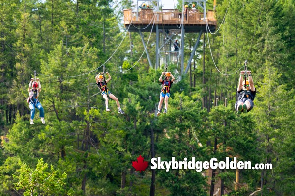 Golden Skybridge Zipline Start and Finish